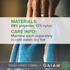 image:imageGaiam Yoga Hand Towel 30 W x 20 L Quick Dry amp Lightweight Sports Towel Soft Microfiber Fabric Designed for Hot Yoga Pilates Sports Workout amp MoreBlue Shadow