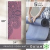 image:imageGaiam Yoga Mat  Premium 5mm Print Thick Non Slip Exercise amp Fitness Mat for All Types of Yoga Pilates amp Floor Workouts 68 x 24 x 5mm  Printed Design  Sticky NonSlip Surface  5mm Cushioning  Yoga Pilates amp Floor Workouts  68x24Paisley Tropical