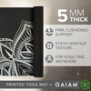 image:imageGaiam Yoga Mat  Premium 5mm Print Thick Non Slip Exercise amp Fitness Mat for All Types of Yoga Pilates amp Floor Workouts 68 x 24 x 5mm  Printed Design  Sticky NonSlip Surface  5mm Cushioning  Yoga Pilates amp Floor Workouts  68x24Midnight Point
