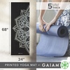 image:imageGaiam Yoga Mat  Premium 5mm Print Thick Non Slip Exercise amp Fitness Mat for All Types of Yoga Pilates amp Floor Workouts 68 x 24 x 5mm  Printed Design  Sticky NonSlip Surface  5mm Cushioning  Yoga Pilates amp Floor Workouts  68x24Midnight Point