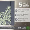 image:imageGaiam Yoga Mat  Premium 5mm Print Thick Non Slip Exercise amp Fitness Mat for All Types of Yoga Pilates amp Floor Workouts 68 x 24 x 5mm  Printed Design  Sticky NonSlip Surface  5mm Cushioning  Yoga Pilates amp Floor Workouts  68x24Cool Mint Point