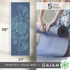 image:imageGaiam Yoga Mat  Premium 5mm Print Thick Non Slip Exercise amp Fitness Mat for All Types of Yoga Pilates amp Floor Workouts 68 x 24 x 5mm  Printed Design  Sticky NonSlip Surface  5mm Cushioning  Yoga Pilates amp Floor Workouts  68x24High Tide Swirl