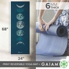 image:imageGaiam Yoga Mat  Premium 6mm Print Reversible Extra Thick Non Slip Exercise amp Fitness Mat for All Types of Yoga Pilates amp Floor Workouts 68 x 24 x 6mm ThickLunar Wave