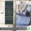 image:imageGaiam Yoga Mat  Premium 6mm Print Reversible Extra Thick Non Slip Exercise amp Fitness Mat for All Types of Yoga Pilates amp Floor Workouts 68 x 24 x 6mm ThickBoho Folk