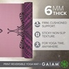 image:imageGaiam Yoga Mat  Premium 6mm Print Reversible Extra Thick Non Slip Exercise amp Fitness Mat for All Types of Yoga Pilates amp Floor Workouts 68 x 24 x 6mm ThickInner Peace Lotus