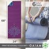 image:imageGaiam Yoga Mat  Premium 6mm Print Reversible Extra Thick Non Slip Exercise amp Fitness Mat for All Types of Yoga Pilates amp Floor Workouts 68 x 24 x 6mm ThickPurple Lotus