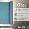 image:imageGaiam Yoga Mat  Premium 6mm Print Reversible Extra Thick Non Slip Exercise amp Fitness Mat for All Types of Yoga Pilates amp Floor Workouts 68 x 24 x 6mm ThickAqua Trance