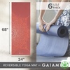 image:imageGaiam Yoga Mat  Premium 6mm Print Reversible Extra Thick Non Slip Exercise amp Fitness Mat for All Types of Yoga Pilates amp Floor Workouts 68 x 24 x 6mm ThickChanging Petals