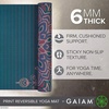 image:imageGaiam Yoga Mat  Premium 6mm Print Reversible Extra Thick Non Slip Exercise amp Fitness Mat for All Types of Yoga Pilates amp Floor Workouts 68 x 24 x 6mm ThickJade Salutation