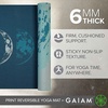 image:imageGaiam Yoga Mat  Premium 6mm Print Reversible Extra Thick Non Slip Exercise amp Fitness Mat for All Types of Yoga Pilates amp Floor Workouts 68 x 24 x 6mm ThickLunar Wave