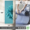 image:imageGaiam Yoga Mat Classic Print 4mm NonSlip Mat  Lightweight 4mm print yoga mat with nonslip grip Ideal for yoga Pilates amp floor workouts at home or studioVibrant Flourish