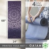 image:imageGaiam Yoga Mat Classic Print 4mm NonSlip Mat  Lightweight 4mm print yoga mat with nonslip grip Ideal for yoga Pilates amp floor workouts at home or studioPurple Lattice