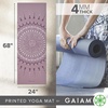 image:imageGaiam Yoga Mat Classic Print 4mm NonSlip Mat  Lightweight 4mm print yoga mat with nonslip grip Ideal for yoga Pilates amp floor workouts at home or studioHere  Now Dusty Rose
