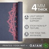 image:imageGaiam Yoga Mat Classic Print 4mm NonSlip Mat  Lightweight 4mm print yoga mat with nonslip grip Ideal for yoga Pilates amp floor workouts at home or studioPink Marrakesh
