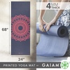 image:imageGaiam Yoga Mat Classic Print 4mm NonSlip Mat  Lightweight 4mm print yoga mat with nonslip grip Ideal for yoga Pilates amp floor workouts at home or studioPink Marrakesh