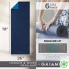 image:imageGaiam Yoga Mat Solid Color NonSlip 6mm  DualColor Reversible  Sticky NonSlip Surface  68L x 24W  Yoga Pilates amp Floor WorkoutsNavyBlue