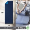 image:imageGaiam Yoga Mat Solid Color NonSlip 6mm  DualColor Reversible  Sticky NonSlip Surface  68L x 24W  Yoga Pilates amp Floor WorkoutsNavyBlue