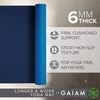 image:imageGaiam Yoga Mat Solid Color NonSlip 6mm  DualColor Reversible  Sticky NonSlip Surface  68L x 24W  Yoga Pilates amp Floor WorkoutsNavyBlue