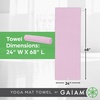 image:imageGaiam Yoga Mat Towel NonSlip Microfiber Black  MatSized Fit  QuickDry Microfiber  NonSlip Silicone Bottom  Machine Washable  Hot Yoga amp Pilates  68x24Lilac LaceSkyway 2pk