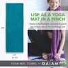 image:imageGaiam Yoga Mat Towel NonSlip Microfiber Black  MatSized Fit  QuickDry Microfiber  NonSlip Silicone Bottom  Machine Washable  Hot Yoga amp Pilates  68x24Mulberry