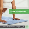 image:imageGaiam Yoga Mat Towel NonSlip Microfiber Black  MatSized Fit  QuickDry Microfiber  NonSlip Silicone Bottom  Machine Washable  Hot Yoga amp Pilates  68x24Blue Shadow