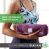 image:imageGaiam Yoga Mat Towel NonSlip Microfiber Black  MatSized Fit  QuickDry Microfiber  NonSlip Silicone Bottom  Machine Washable  Hot Yoga amp Pilates  68x24Heron Lilac
