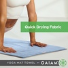 image:imageGaiam Yoga Mat Towel NonSlip Microfiber Black  MatSized Fit  QuickDry Microfiber  NonSlip Silicone Bottom  Machine Washable  Hot Yoga amp Pilates  68x24Skyway