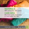 image:imageGaiam Yoga Mat Towel NonSlip Microfiber Black  MatSized Fit  QuickDry Microfiber  NonSlip Silicone Bottom  Machine Washable  Hot Yoga amp Pilates  68x24OrchidCitron
