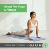 image:imageGaiam Yoga Mat Towel NonSlip Microfiber Black  MatSized Fit  QuickDry Microfiber  NonSlip Silicone Bottom  Machine Washable  Hot Yoga amp Pilates  68x24Skyway