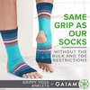 image:imageGaiam Yoga Sock Anklets  Grippy Leg Warmer Ankle Socks for Yoga Barre Pilates Dance AerobicsBermuda Blue