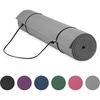 image:imageGaiam Essentials 14 Thin 6mm Yoga amp Pilates Fitness amp Exercise Mat with EasyCinch Carrier Strap Cusion Support For Fitness and Gym WorkoutsGrey
