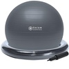 image:imageGaiam Essentials Balance Ball amp Base Kit Yoga Ball Chair Exercise Ball with Inflatable Ring Base for Home or Office Desk Includes Air PumpGrey