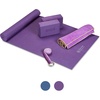 image:imageGaiam Essentials Yoga Mat Set for Beginners  Kit Includes Premium Yoga Mat 72Long x 24W x 6mm Thick with Yoga Mat Carrier Sling Yoga Block 2 Pack 6ft Yoga Strap Hot Yoga Towel