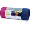 image:imageGaiam Grippy Non Slip Yoga Mat Towel  Fast Drying Towel  Ideal For Hot Yoga  Microfiber And Machine Washable  Grip BackingBlueFuchsia