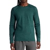 image:imageGaiam Mens Power Long Sleeve Crewneck Top Standard Fit Stretch Heavyweight Fleece MaterialPine Grove Heather