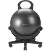 image:imageGaiam Ultimate Balance Ball Chair Swivel Base Home amp Office  52cm AntiBurst Ball  Ergonomic Core Support  Swivel Caster Base  5511 Users  Pump IncludedStandard Base Black