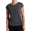 image:imageGaiam Womens Burnout Tie Crewneck TShirt with Adjustable Hem Relaxed Fit Lightweight Breathable MaterialBlack Tap Shoe