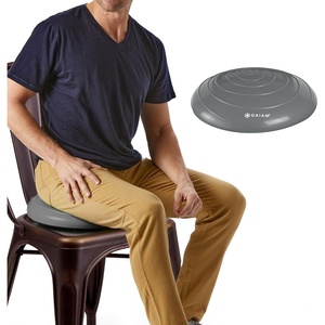 image:imageGaiam Balance Disc Wobble Cushion 16 Core Stability Seat  16 Diameter  Home amp Office Chair Use  Kids Wiggle Seat  Core Stability Training  NonSlip BaseGrey