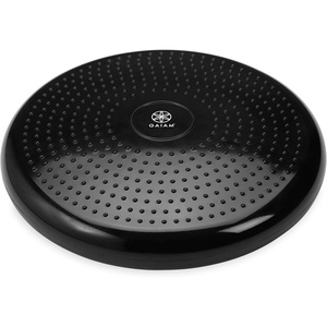 image:imageGaiam Balance Disc Wobble Cushion 16 Core Stability Seat  16 Diameter  Home amp Office Chair Use  Kids Wiggle Seat  Core Stability Training  NonSlip BaseBlack Cushion