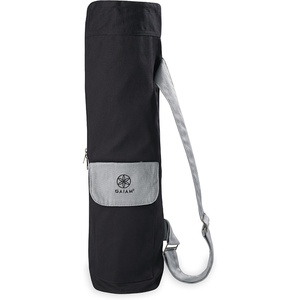 image:imageGaiam Cargo Yoga Mat Bag FullZip Carrier  Fits Most Mats  Front Zip Pocket  Phone Pocket amp Earbuds Slit  Adjustable Strap  Women amp MenGranite Storm