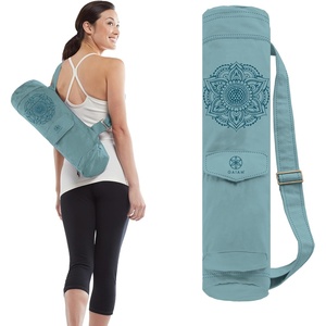 image:imageGaiam Cargo Yoga Mat Bag FullZip Carrier  Fits Most Mats  Front Zip Pocket  Phone Pocket amp Earbuds Slit  Adjustable Strap  Women amp MenNiagara