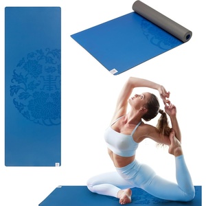 image:imageGaiam DryGrip Yoga Mat NonSlip Hot Yoga  Sweatresistant drygrip surface stays nonslip even in hot yoga Cushioned support for floor workoutsBlue