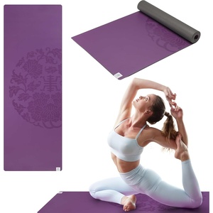 image:imageGaiam DryGrip Yoga Mat NonSlip Hot Yoga  Sweatresistant drygrip surface stays nonslip even in hot yoga Cushioned support for floor workoutsPurple