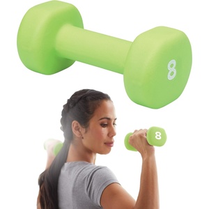 image:imageGaiam Dumbbell Hand Weight Sold in Singles  Neoprene Coated Exercise amp Fitness Dumbbell for Home Gym Workouts and Strength Training  Free Weights for Women and Men8lb