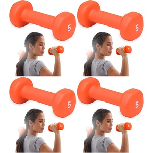 image:imageGaiam Dumbbell Hand Weight Sold in Singles  Neoprene Coated Exercise amp Fitness Dumbbell for Home Gym Workouts and Strength Training  Free Weights for Women and Men5lb Pack of 4