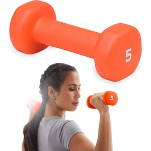 image:imageGaiam Dumbbell Hand Weight Sold in Singles  Neoprene Coated Exercise amp Fitness Dumbbell for Home Gym Workouts and Strength Training  Free Weights for Women and Men5lb