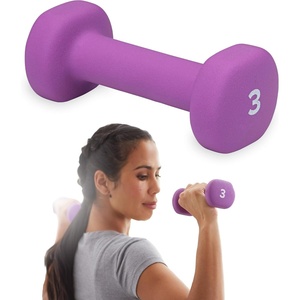 image:imageGaiam Dumbbell Hand Weight Sold in Singles  Neoprene Coated Exercise amp Fitness Dumbbell for Home Gym Workouts and Strength Training  Free Weights for Women and Men3lb