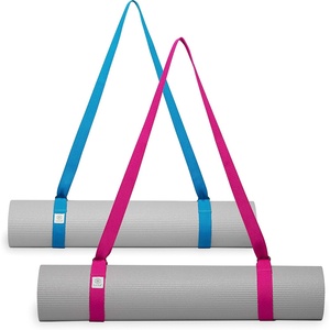 image:imageGaiam EasyCinch Yoga Mat Sling  Durable Carrying Strap for Yoga Mat with Metal DRings for Secure Fit No Mat IncludedFuchsia Or Blue