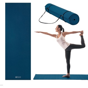 image:imageGaiam Essentials 14 Thin 6mm Yoga amp Pilates Fitness amp Exercise Mat with EasyCinch Carrier Strap Cusion Support For Fitness and Gym WorkoutsNavy