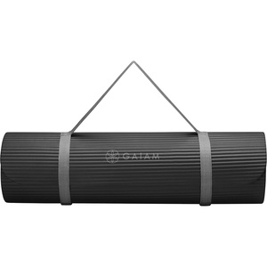 image:imageGaiam ExtraThick Yoga Fitness Mat and Exercise Mat with NonSlip Texture and Easy Carry StrapBlack